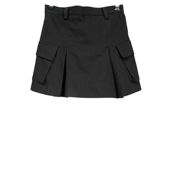 The Frankie Shop 'Audrey' Black Pleated Cotton-Twill Mini Skirt Size XS - Picture 3 of 5